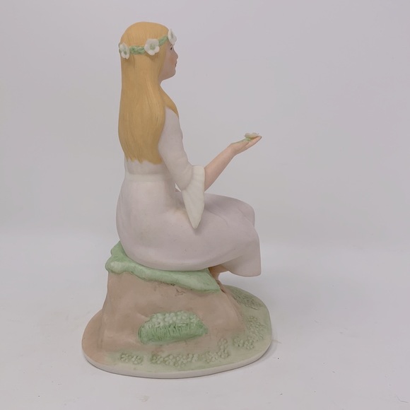 Vintage Laszlo Ispanky Figurine SPRING Lady Girl Four Seasons Porcelain Fairy - Picture 5 of 9